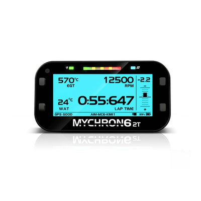 AIM MYCHRON 6 2T GPS LAPTIMER - DUAL SENSOR - WATER TEMPERATURE SENSOR + EGT EXHAUST GAS SENSOR - SPLITTER CABLE - RPM SENSOR- USB-C CABLE