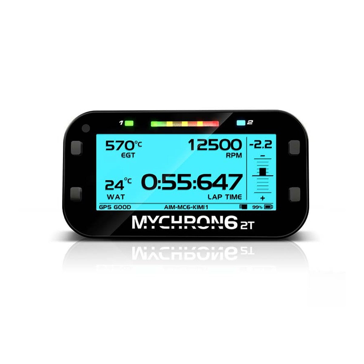 AIM MYCHRON 6 2T GPS LAPTIMER - WATER TEMPERATURE SENSOR - SPLITTER CABLE - RPM SENSOR- USB-C CABLE