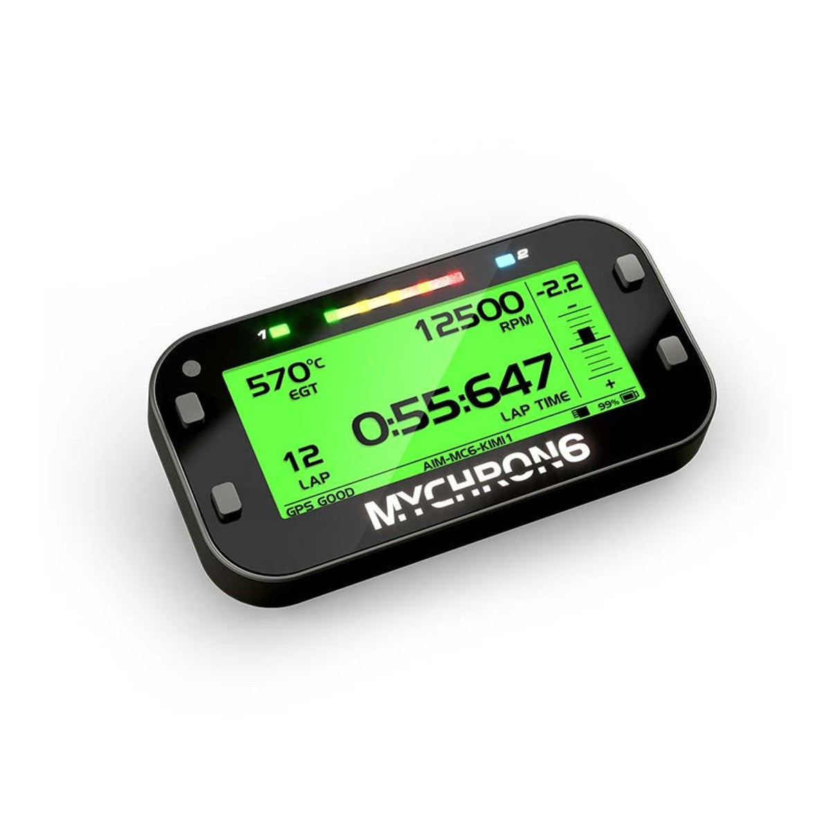 AIM MYCHRON 6 STANDARD GPS LAPTIMER - REINFORCED EGT EXHAUST GAS SENSOR - SENSOR EXTENSION CABLE - RPM SENSOR - USB-C CABLE
