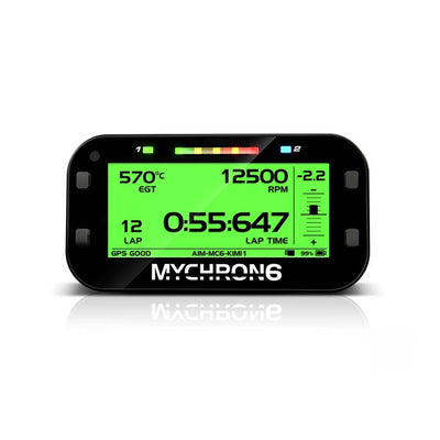 AIM MYCHRON 6 STANDARD GPS LAPTIMER - REINFORCED EGT EXHAUST GAS SENSOR - SENSOR EXTENSION CABLE - RPM SENSOR - USB-C CABLE