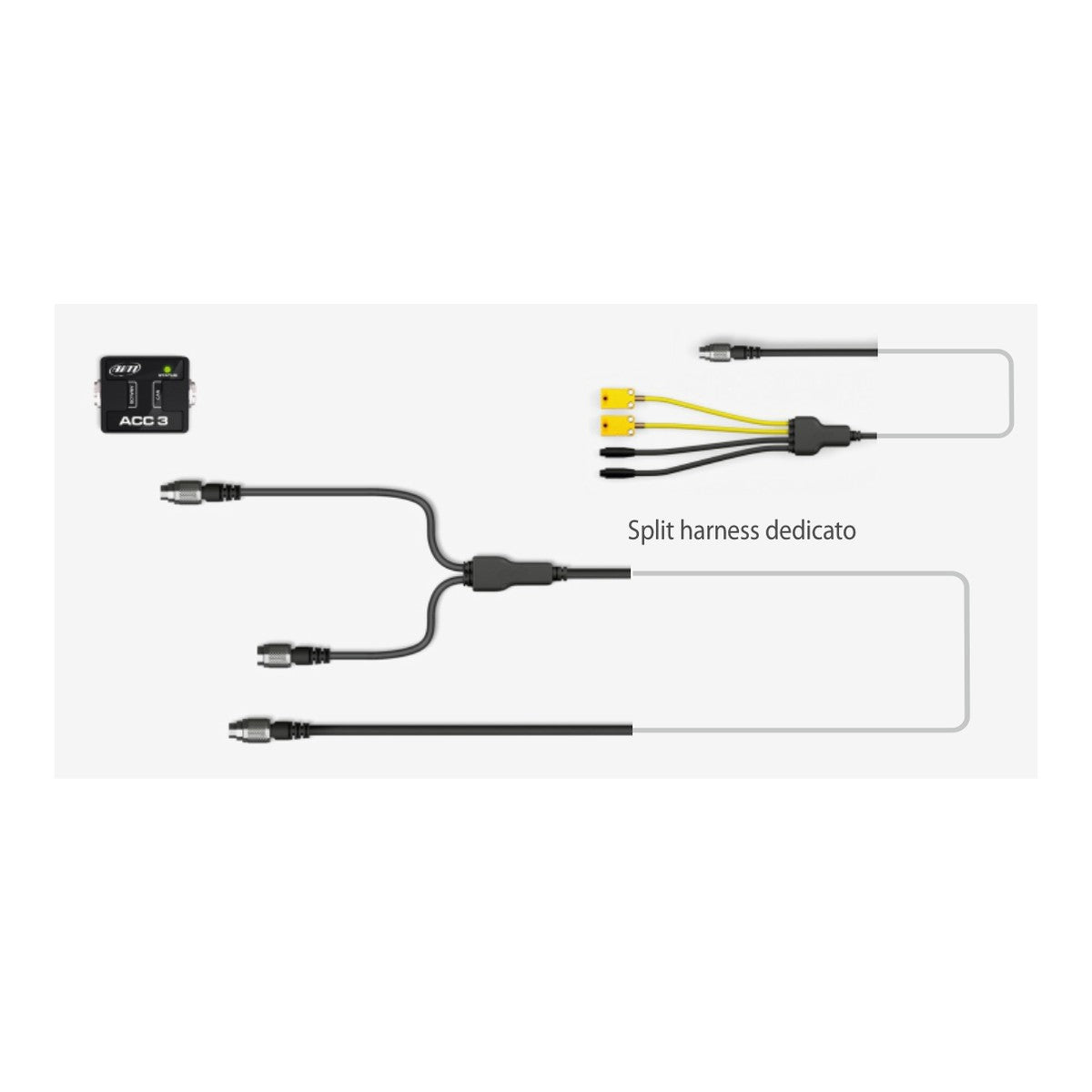 AIM ACC3 KIT - ANALOG CAN CONVERTER + SPLIT 2 ANALOG 719 + 2 TC 50 CM + DEDICATED SPLIT HARNESS
