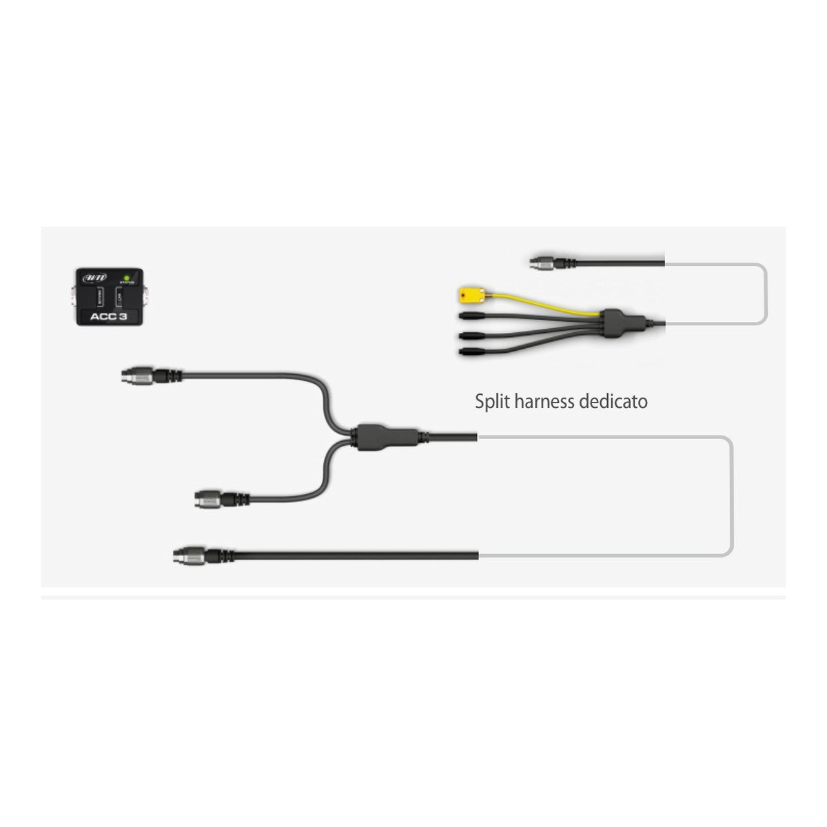 AIM ACC3 KIT - ANALOG CAN CONVERTER + SPLIT 3 ANALOG 719 + 1 TC 50 CM + DEDICATED SPLIT HARNESS