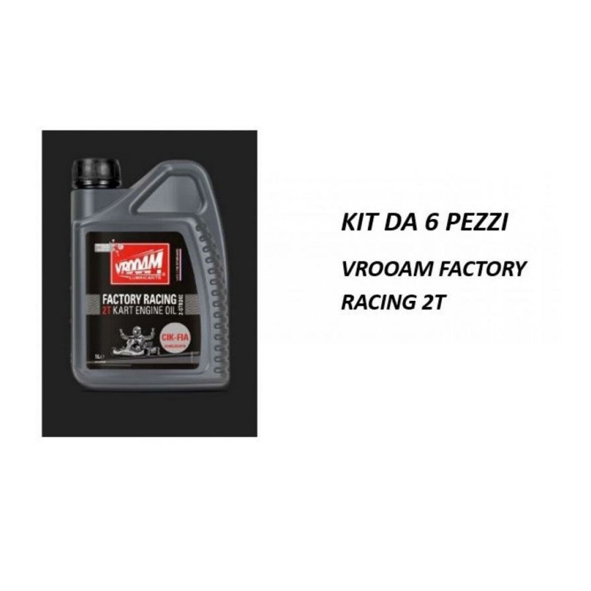 Vrooam Factory Racing 2T Kart Engine Oil 6-Pack (6 × 1 L)