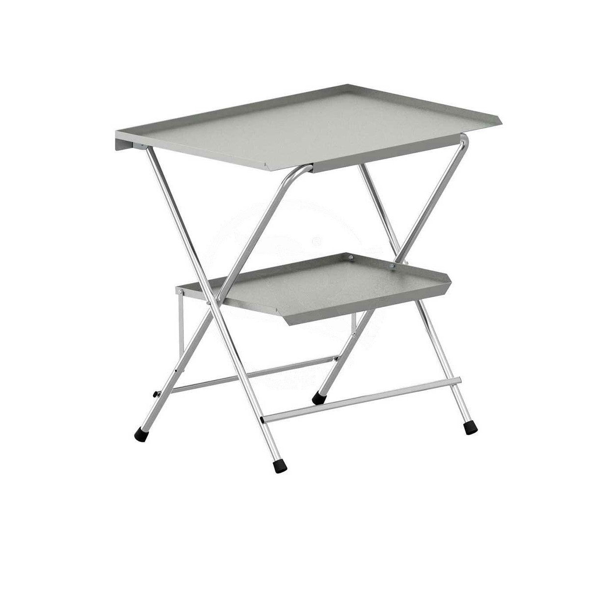 Folding Work Table with Double Shelf